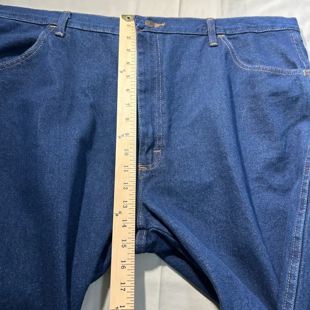 Wrangler Rustler Jeans Regular Fit Mens 42x32 Blue Heavyweight‎ Denim Workwear